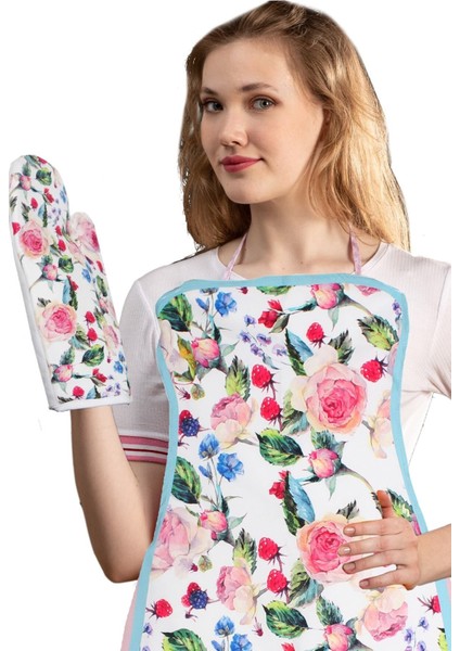 Pembe Mutfak Önlüğü ve Eldiven Seti, Şık ve Kullanışlı Mutfak Aksesuarları fiyatları