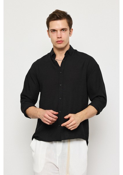 Keten Uzun Kollu Oversize Gömlek modelleri