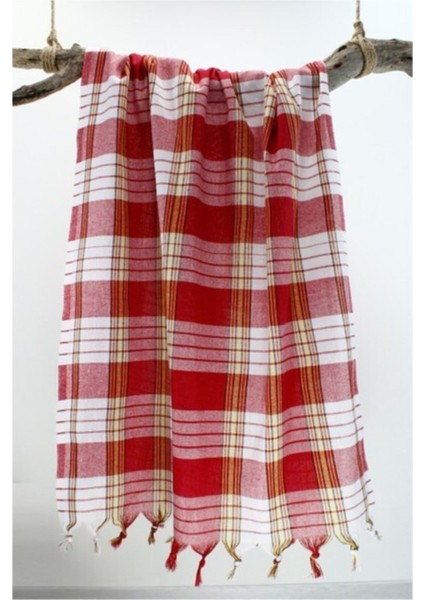 Kırmızı Peştemal, Şık ve Hafif, Plaj ve Günlük Kullanıma Uygun Ürün