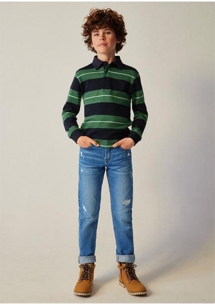 Erkek Çocuk Mavi Pantolon