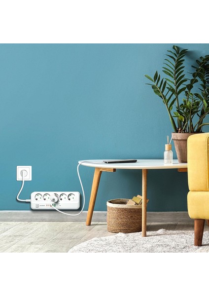 MP21 Akım Korumalı Uzatma Kablosu Priz 2 Metre Beyaz indirimleri