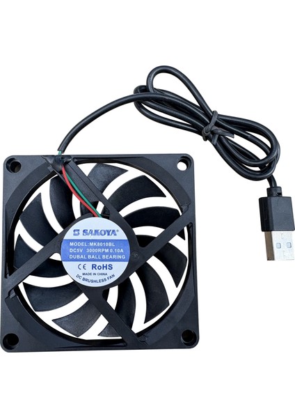 USB Fan 60X60X10 2 Adet Laptop, Modem, Tv Soğutucu Dubal Ball Bearing Sessiz 3000 Rpm modelleri
