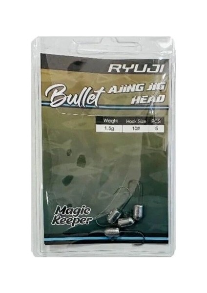 Ryuji Bullet Ajing Jighead 5 Adet 10 No 1.5gr