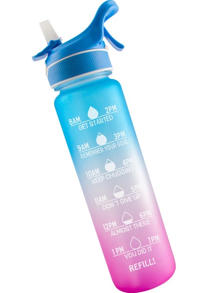 1l Sprey Uzay Kupa Doğa Sporları Plastik Su Şişesi Sprey Kur (Yurt Dışından)