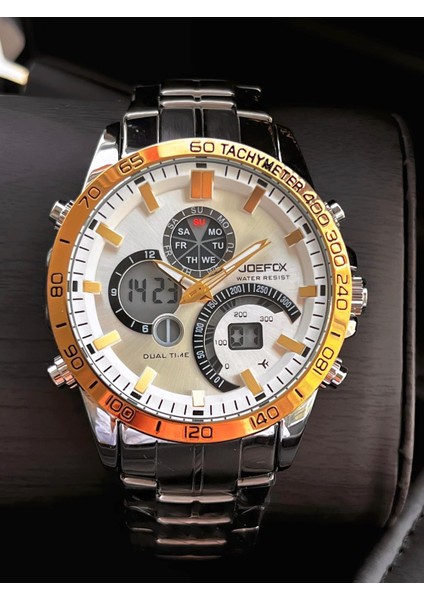 Çelik Kordon Dijital ve Analog 2 Yıl Garantili 3 Atm Suya Dayanıklı Erkek Kol Saati JOE.CL05 modelleri