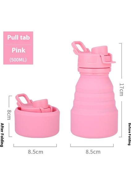 Çocuk Kupa Silikon Katlanır Spor Su Şişesi Açık Seyahat Kupa Geri Çekilebilir (Yurt Dışından)