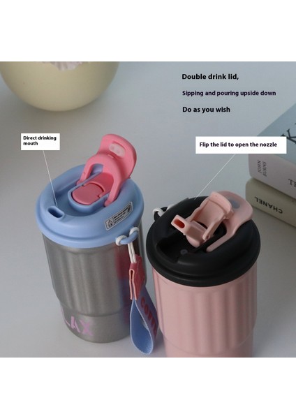 Çift Içecek Kahve Yalıtımlı Kupa Paslanmaz Çelik Öğrenci Pipetli Çay Bardağı (Yurt Dışından) fiyatları