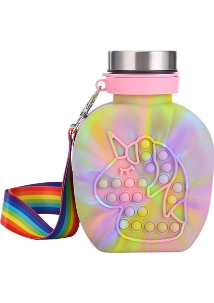 Renkli Silikon Çocuk Su Şişesi Açık Seyahat Spor Şişesi (Yurt Dışından)