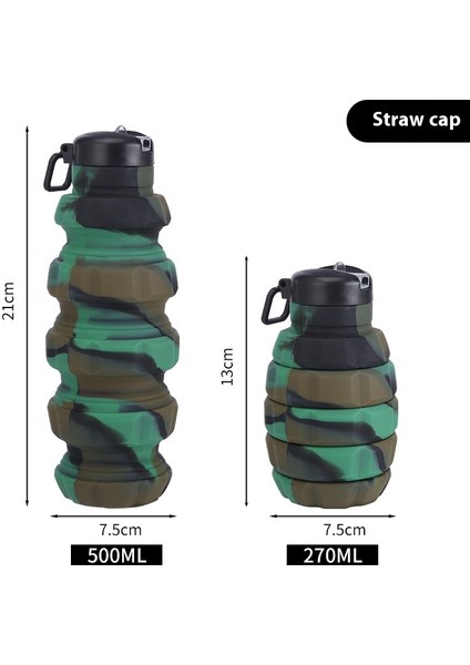 Silikon El Bombası Katlanır Su Şişesi Doğa Sporları Su Şişesi Kurı (Yurt Dışından)