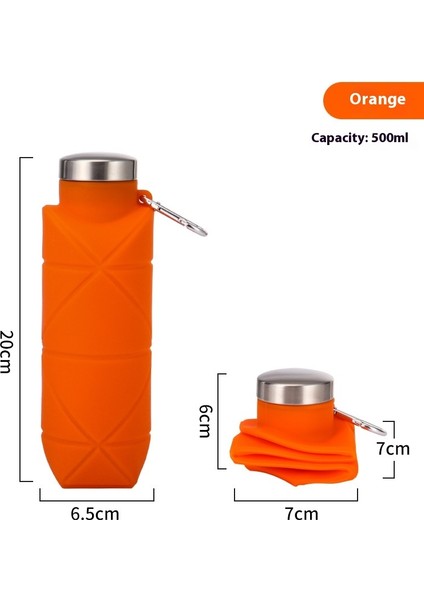 Silikon Katlanır Kupa Doğa Sporları Su Şişesi (Yurt Dışından)