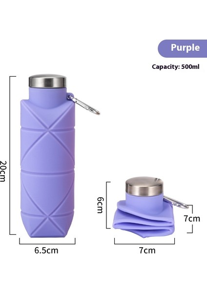 Silikon Katlanır Kupa Doğa Sporları Su Şişesi (Yurt Dışından)