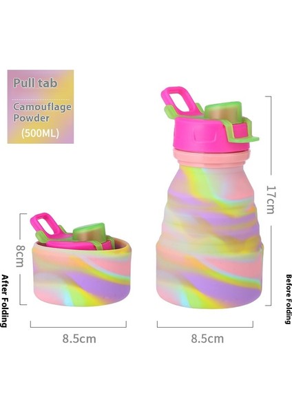 Çocuk Kupa Silikon Katlanır Spor Su Şişesi Açık Seyahat Kupa Geri Çekilebilir (Yurt Dışından)