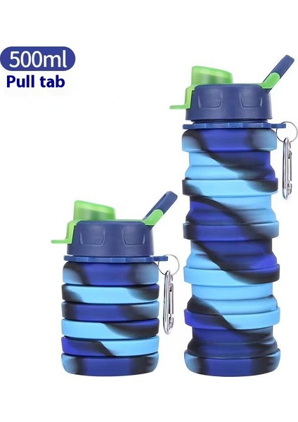 Silikon Geri Çekilebilir Spor Şişesi Açık Seyahat Şişesi Katlanır Kupa (Yurt Dışından)