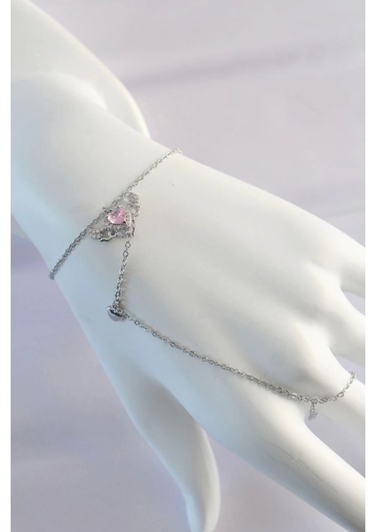 316L Çelik Gümüş Renk Pembe Zirkon Taşlı Kanatlı Kalp Model Şahmeran fırsatları