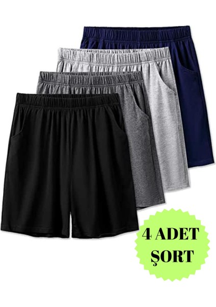 Erkek 4'lü Şort