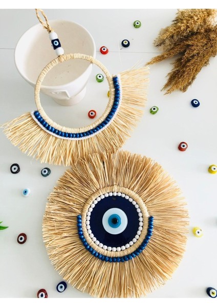 El Yapımı Haki Dekoratif Ayna ve Rafya Duvar Süsü, Balkon Için Şık Dekorasyon fiyatları