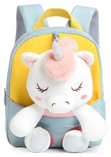 Yürümeye Başlayan Sırt Çantası Doldurulmuş Tek Boynuzlu At Oyuncaklarlar Için Backpacks Kızlar Için Hafif Okul Öncesi Sırt Çantasılar Için Küçüklar Okul Çantası: Mavi (Yurt Dışından)