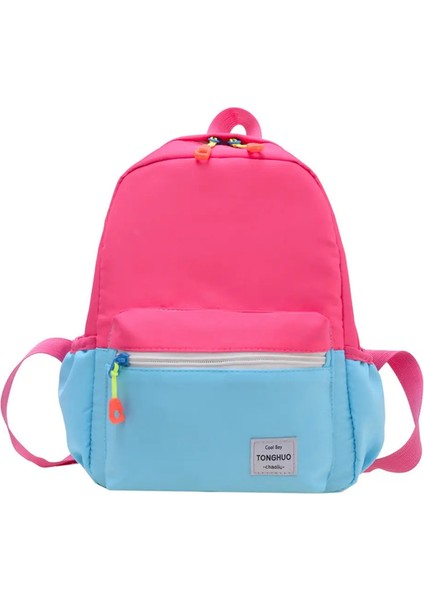 Özel Yeni Anaokulu Şekerili Kitap Çantası Kişiselleştirilmiş Adı Basit Kontrast Sevimli Giden Atıştırmalık Çantası Sırt Çantası: Sıcak Pembe/boyut: Kişiselleştirilmiş Ad (Yurt Dışından)