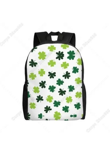 St.patrick Günü Yonca Büyük Sırt Çantası Paskalya Okul Çantası Kadınlar Için Açık Hava Seyahat Kampı Için Erkekler 15 Inç Dizüstü Bilgisayar Zippercolor: 10/boyut: 11.8X4.5X16.1 Inç (Yurt Dışından)