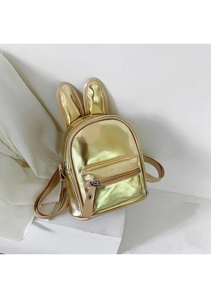 Çocuklar Sırt Çantaları Tavşan Kulak Sırt Çantası Kız Sevimli Karikatür Moda Prenses Çanta Yürümeye Başlayan Sırt Çantalarılar Sırt Çantası Çantaları Mochilas: Altın (Yurt Dışından)