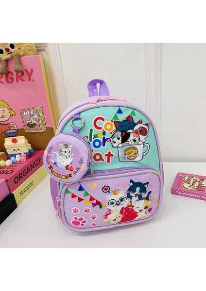 Yeni Okul Çantası Öğrenciler Çocuk Erkek Kız Omuz Çantası Büyük Kapasiteli Karikatür Okul Çantası (Yurt Dışından)