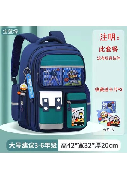 Yeni Okul Çantası Ilkokul Kız Kız Çizgi Film Bir, Iki, Üç Ila Altı Sınıf Sevimli Büyük Kapasiteli Çocukların Omuz Çantası Yükünü Azaltmak Için (Yurt Dışından)