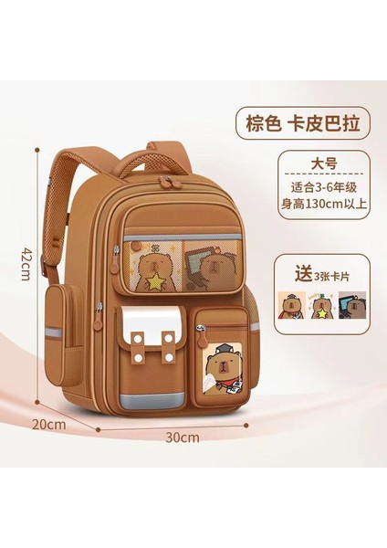 Yeni Okul Çantası Ilkokul Kız Kız Çizgi Film Bir, Iki, Üç Ila Altı Sınıf Sevimli Büyük Kapasiteli Çocukların Omuz Çantası Yükünü Azaltmak Için (Yurt Dışından)