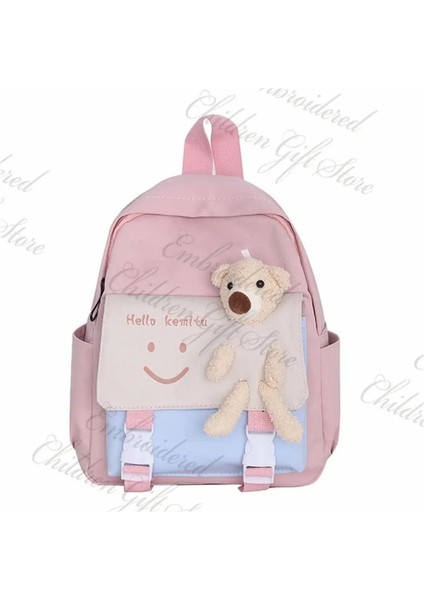 2023 Yeni Karikatür Sevimli Naylon Anaokulu Sırt Çantası Kişiselleştirilmiş Adı Okul Çantası Ilköğretim Okulu Kızların Boş Zaman Sırt Çantası: Pembe/boyut: Kişiselleştirilmiş Ad (Yurt Dışından)