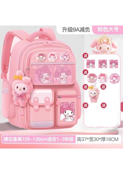 Yeni Okul Çantası Ilkokul Kız Kız Çizgi Film Bir, Iki, Üç Ila Altı Sınıf Sevimli Büyük Kapasiteli Çocukların Omuz Çantası Yükünü Azaltmak Için (Yurt Dışından)