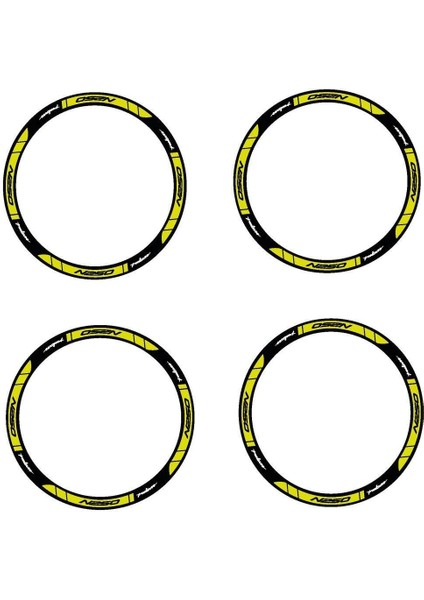 Bajaj N250 Jant Sticker Baskılı Neon Yeşil (Sarı) Etiket Modeli modelleri