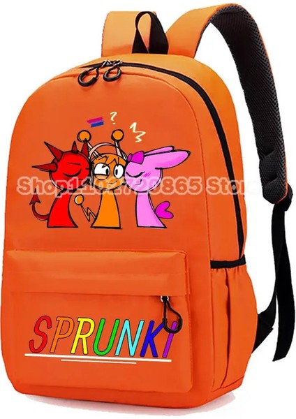Yeni Sprunki Okul Çantası Karikatür Anime Figür Baskı Oxford Backpack Su Geçirmez Yük Indirgeme Erkek Kızlar Kitap Çantası Hediyesi: Desen Yok (Yurt Dışından)