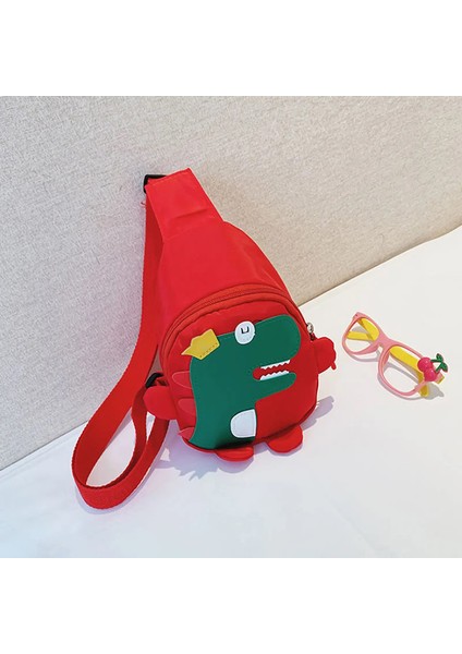 Sevimli Dinozorlar Sırt Çantası Kızlar Erkekler Askı Çantası Çanta Bel Çanta Seyahat Omuz Çantası Yürümeye Başlayan Öncesilar: Kırmızı/beden: Tek Beden (Yurt Dışından)