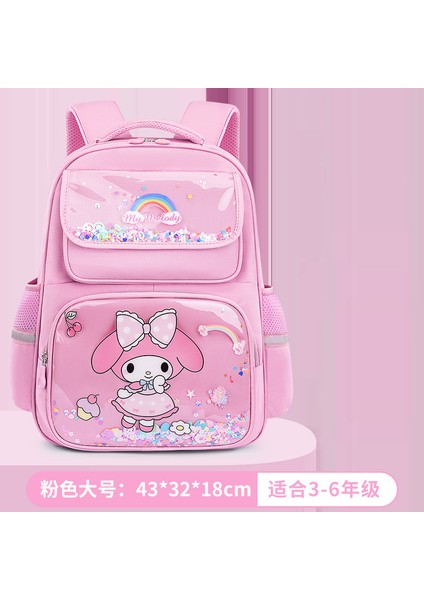 Yeni Okul Çantası Ilkokul Kız Kız Çizgi Film Bir, Iki, Üç Ila Altı Sınıf Sevimli Büyük Kapasiteli Çocukların Omuz Çantası Yükünü Azaltmak Için (Yurt Dışından)