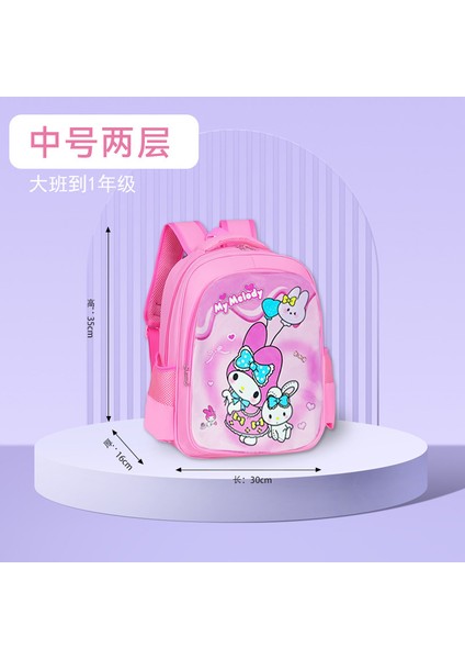 Yeni Okul Çantası Ilkokul Kız Kız Çizgi Film Bir, Iki, Üç Ila Altı Sınıf Sevimli Büyük Kapasiteli Çocukların Omuz Çantası Yükünü Azaltmak Için (Yurt Dışından)
