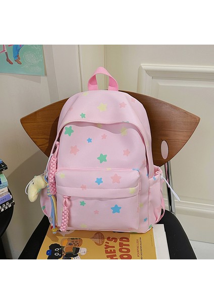 Yeni Okul Çantası Öğrenciler Çocuk Erkek Kız Omuz Çantası Büyük Kapasiteli Karikatür Okul Çantası (Yurt Dışından)