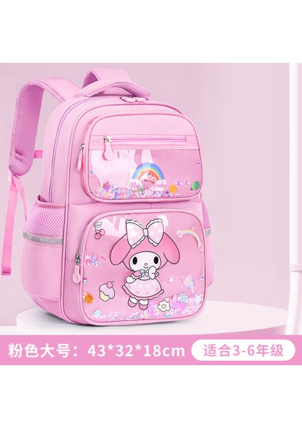 Yeni Okul Çantası Ilkokul Kız Kız Çizgi Film Bir, Iki, Üç Ila Altı Sınıf Sevimli Büyük Kapasiteli Çocukların Omuz Çantası Yükünü Azaltmak Için (Yurt Dışından)