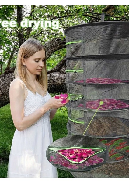 4 Katlı Fermuarlı Meyve Sebze Kurutma Filesi, Katlanabilir ve Kullanışlı Siyah Sepet modelleri