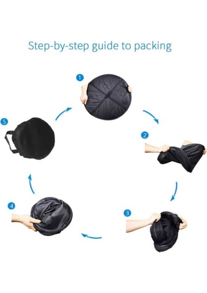 4 Katlı Fermuarlı Meyve Sebze Kurutma Filesi, Katlanabilir ve Kullanışlı Siyah Sepet