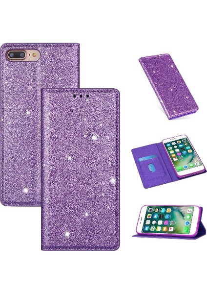 IPhone 7 Için Glitter Flip Case Artı/iphone 8 Artı Manyetik Kapatma Pu (Yurt Dışından)