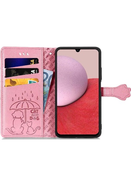 Samsung Galaxy A14 Karikatür Hayvanlar Için Kılıf Kapak Kapak Kısa Kayış Vaka (Yurt Dışından) modelleri