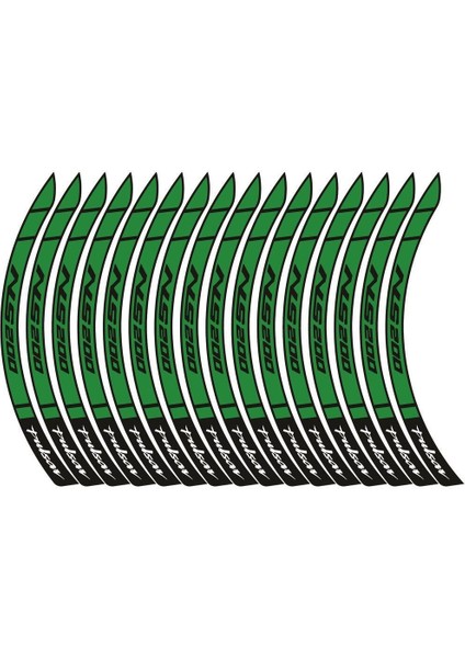 Bajaj Pulsar NS200 Baskılı Jant Dışı Şerit Motosiklet Sticker Etiket Modeli Yeşil fiyatları