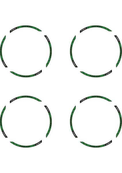 Bajaj Pulsar NS200 Baskılı Jant Dışı Şerit Motosiklet Sticker Etiket Modeli Yeşil modelleri