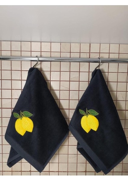 Nakış Işlemeli 4'lü Mutfak Havlu Seti, Avokado, Çiçek, Limon, Ayçiçek Tasarımlı fırsatları
