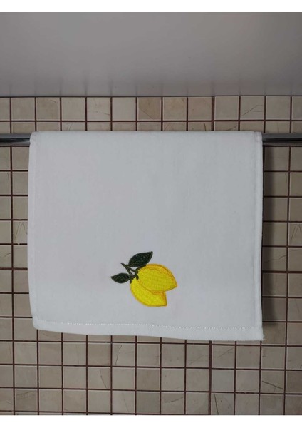 Renkli Limon, Avokado, Ananas Nakışlı 3'lü Mutfak Havlu Seti fiyatları