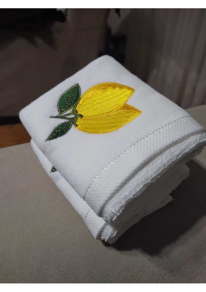 Renkli Limon, Avokado, Ananas Nakışlı 3'lü Mutfak Havlu Seti indirimleri