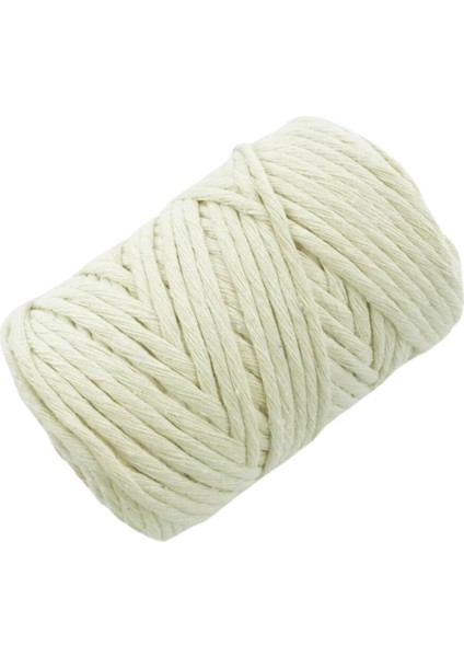 Ekru Pamuk Makrome İpi 3 mm 70 mt Duvar Süsü, Saksı Askılığı, Dıy Hobi İçin Yumuşak ve Dayanıklı fırsatları