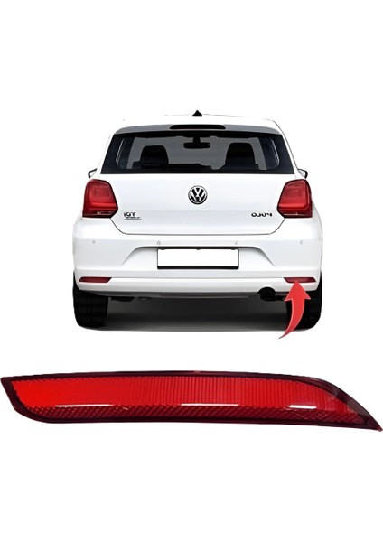 Vw Polo 2014>> Reflektör Arka Tampon Sol 6R0945105C