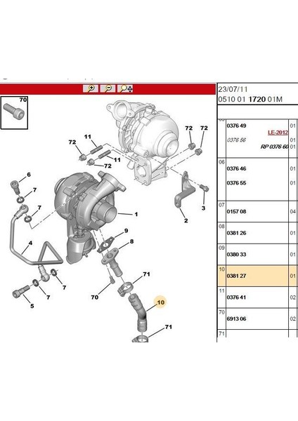 Turbo Ara Hortumu Peugeot 207 308 407 16HDI Dv6 0381.27