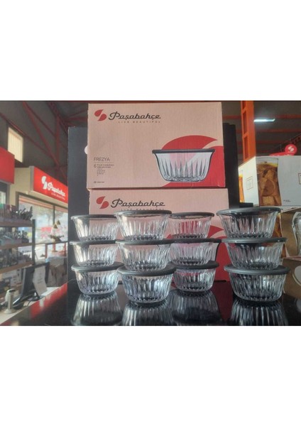 Gri Frezya Saklama Kabı, Kapaklı, 12'li Set