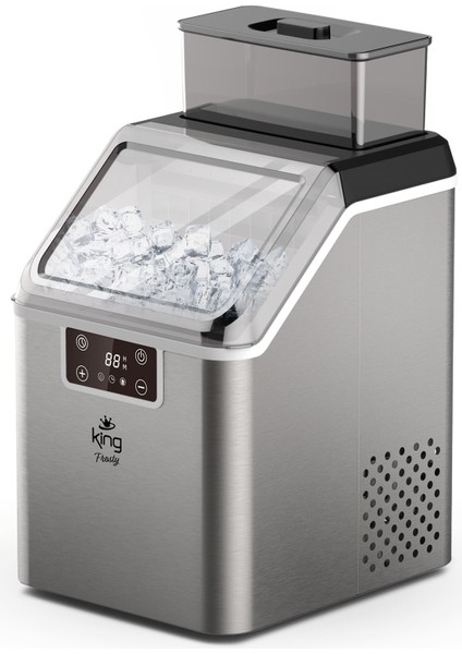Frosty 25KG Buz Kapasiteli Pet Şişe Takılabilir Büyük Hazneli Buz Yapma Makinesi KBM7992